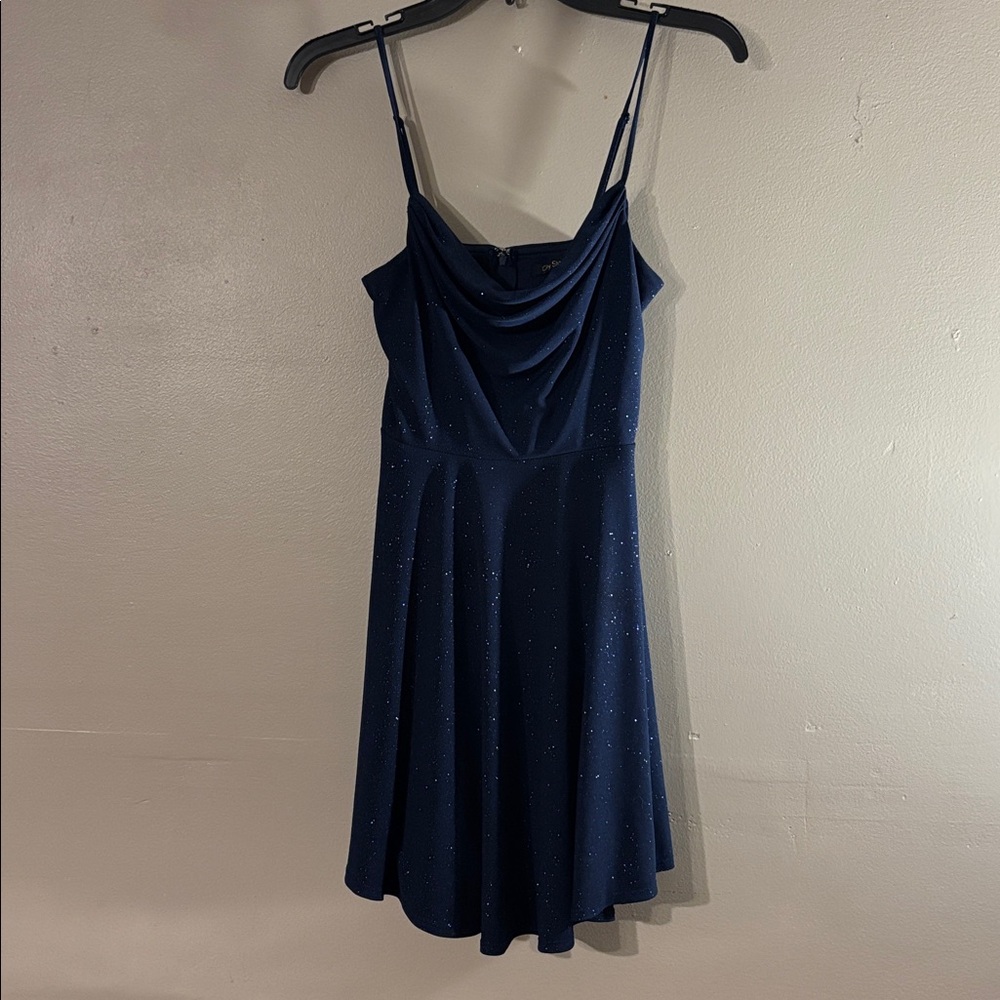 Elegant Navy Blue Women's Dress